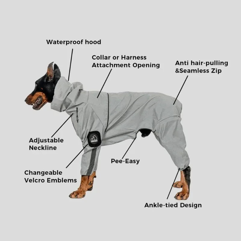 Reflective Pet Dog Waterproof Raincoat Dog Outdoor Clothes