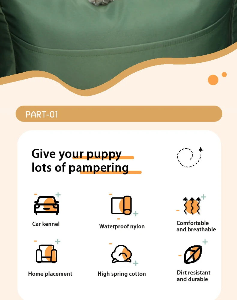 Waterproof Dog Car Sofa Bedding Travel Mattress for Pets