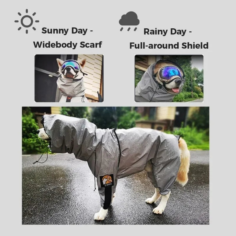 Reflective Pet Dog Waterproof Raincoat Dog Outdoor Clothes