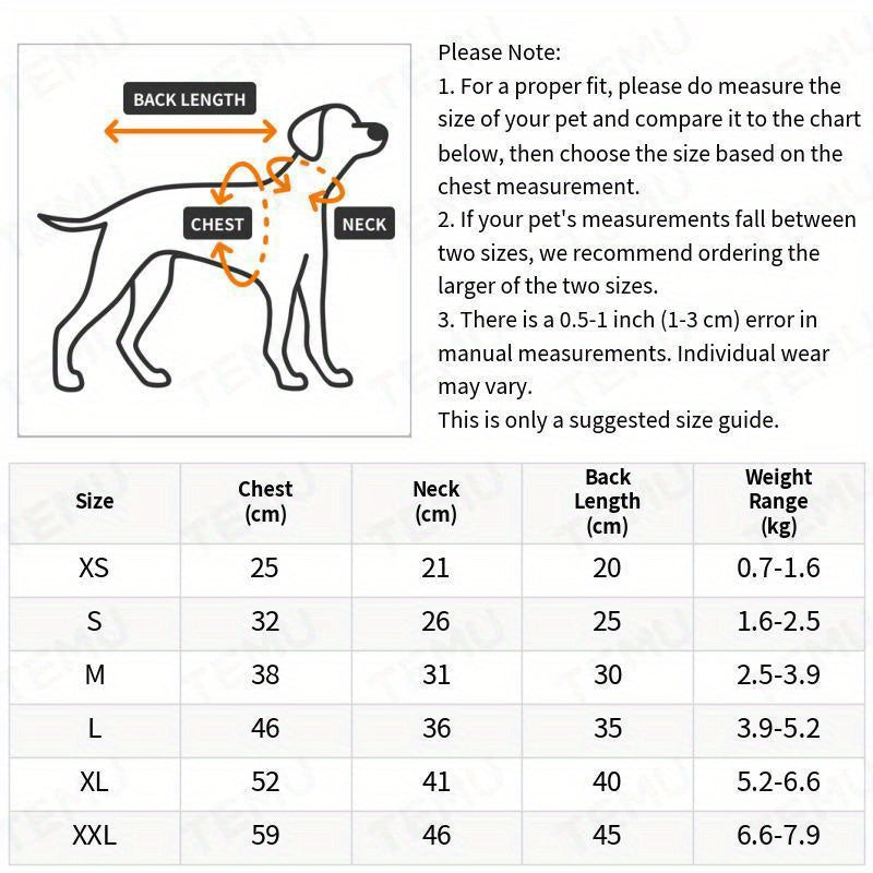 Warm Apparel for Small Dogs and Cats - Thick Coat