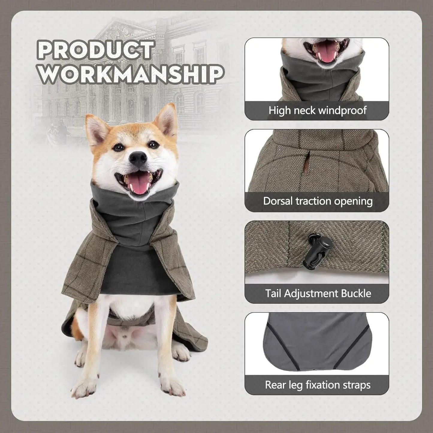 Dog's Winter Gentleman's Walking Coat