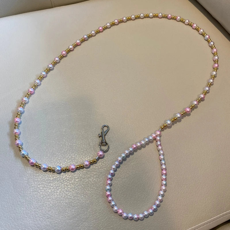 Handmade Luxury Pearls Pet Chain