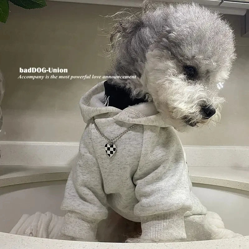 Print Spring Autumn Dogs Hoodie