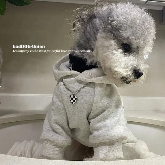 Print Spring Autumn Dogs Hoodie